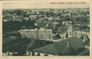 [Postcard] Vilnius. General view of the city of Vilnius from above. Panorama der Stadt vom Schlossberg aus gesehen [ca. 1914-1918].