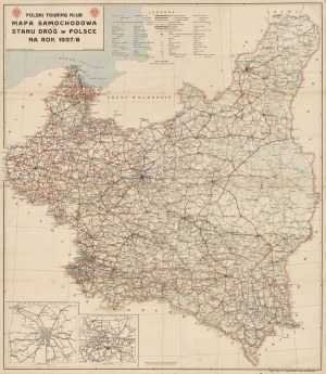 Mapa samochodowa stanu dróg w Polsce na rok 1937-1938 [Polski Touring Klub]