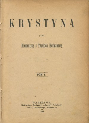 HOFFMANOWA Klementyna - Krystyna [1898].
