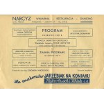 Narcyz. Winiarnia - restauracja - dancing. Program kulturalny na czerwiec 1937 r. [okł. M. Krajewski]