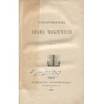 MICKIEWICZ Adam - Correspondence [set of 2 volumes] [first edition Paris 1870-1872].