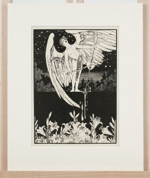 [grafika] LILIEN Maurycy - Anjel hrajúci na jemných strunách [1902].