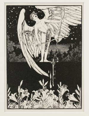 [Graphic] LILIEN Maurycy - Angel playing on delicate strings [1902].