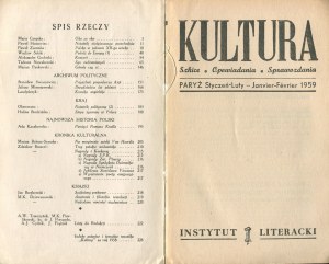 Culture. N° 135-146 [année complète 1959] [Miłosz, Bobkowski, Mieroszewski, Czapski].