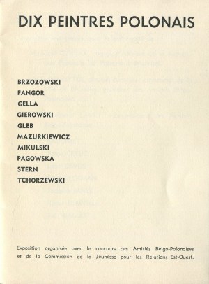 Dix Peintres Polonais. Katalog wystawy [Bruksela 1956] [BRZOZOWSKI, FANGOR, GIEROWSKI]
