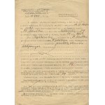 Projekt przeróbki otworów okiennych na sklepowe z obniżeniem sklepienia na posesji nr 14/216A przy ul. Ząbkowskiej na Pradze, należącej do Florentyny Scholtze. Załączone pozwolenie Urzędu Inspekcyjno-Budowlanego [1935]