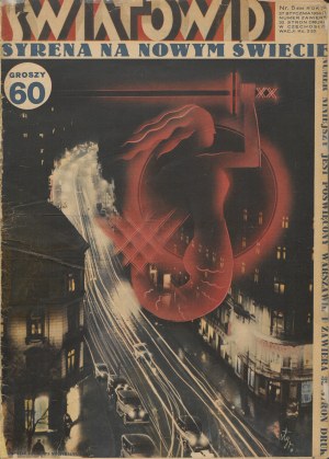 Światowid. Numero 5 del 27 gennaio 1934 [copertina con fotomontaggio di Zygmunt Strychalski].