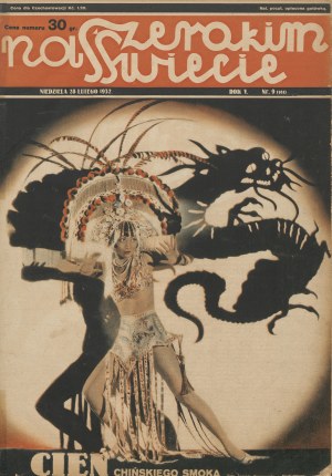 Na Szerokim Świecie. Ensemble de 4 numéros de 1932 [photomontages de Kazimierz Podsadecki].
