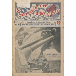 Na Szerokim Świecie. Zestaw 5 numerów z 1929 roku [fotomontaże Kazimierza Podsadeckiego]