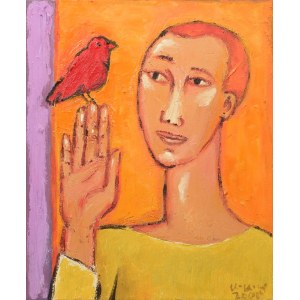 Krzysztof KOKORYN (b. 1964), Portrait with a red bird, 2001