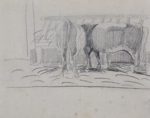 Piotr MICHAŁOWSKI (1800-1855), Krowy - dwa rysunki