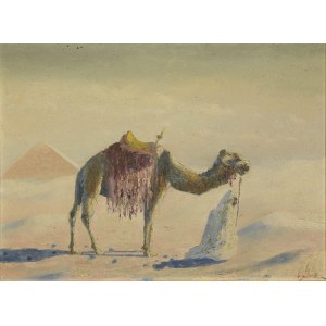 Ludwik JABŁOŃSKI (1896-1970), Modlitwa Beduina na pustyni