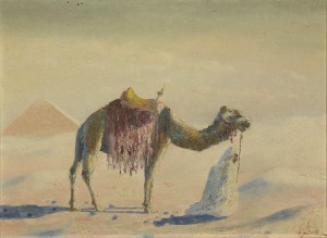 Ludwik JABŁOŃSKI (1896-1970), Modlitwa Beduina na pustyni