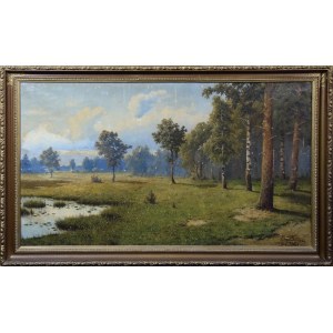 Józef GURANOWSKI (1852-1922), Paesaggio con stagno, 1904