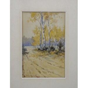 Feliks SZEWCZYK (1863-1932), Jesenná krajina s brezami