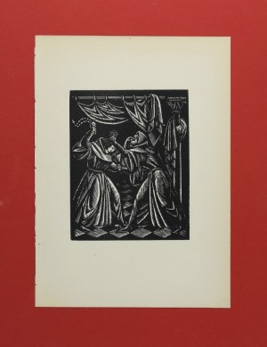 Władysław SKOCZYLAS (1883-1934), Bójka mnichów - z cyklu: Klasztor i Kobieta - ilustracja