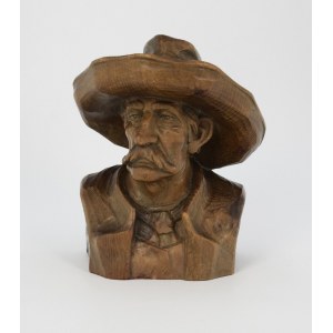 Bildhauer unbestimmt, Büste eines Mannes mit Hut