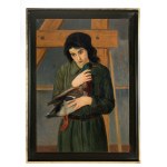Wlastimil Hofman (1881 Prague - 1970 Szklarska Poreba), Girl with a duck, 1929.