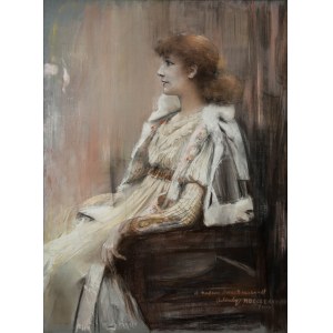 Teodor Axentowicz (1859 Brašov/Rumunsko - 1938 Krakov), Portrét Sarah Bernhardtovej v treťom dejstve opery Tosca, 1888.