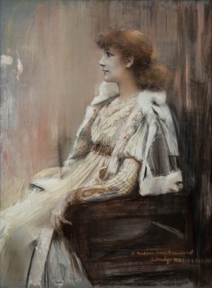 Teodor Axentowicz (1859 Braszów/Rumunia - 1938 Kraków), Portret Sarah Bernhardt w trzecim akcie 