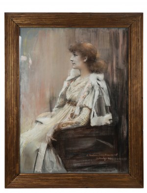 Teodor Axentowicz (1859 Brasov/Romania - 1938 Krakow), Portrait of Sarah Bernhardt in the third act of 