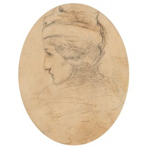 Artur Grottger (1837 Ottyniowice - 1867 Amélie-les- Bains), Portrait of Maria Grottger Sawiczewska (the artist's sister).