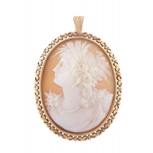 Brooch-pendant with cameo, 2nd half of 20th century.