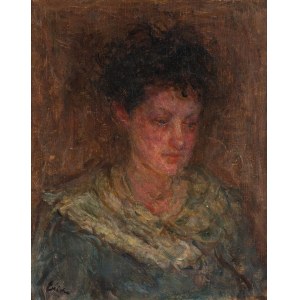 Eugeniusz Eibisch (1896 Lublin - 1987 Warsaw), Portrait of a young woman