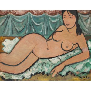 Tymon Niesiołowski (1882 Lviv-1965 Toruń), Nude of a lying woman