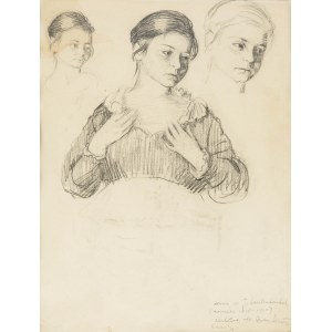 Josef Seidenbeutel (1894-1923), Studie eines Frauenkopfes, 1918/1919