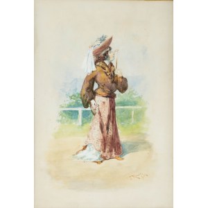 Franciszek Kostrzewski (1826 Warsaw - 1911 there), Lady in a Hat, 1902.