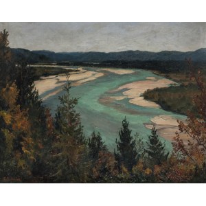 Elisabeth Schmook (1872 Wrocław - 1940 Munich), Landscape with a river
