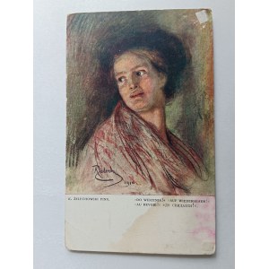 POHLEDNICE MALBA POLSKO GELCHOWSKI NA ROZLOUČENOU PŘEDVÁLEČNÝ 1919