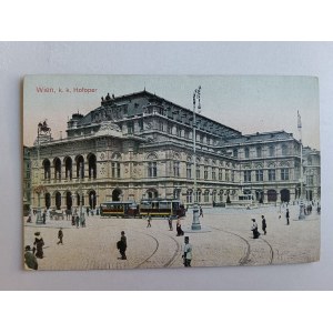 POCZTÓWKA WIEDEŃ WIEN K K HOFOPER TRAMWAJ PRZEDWOJENNA