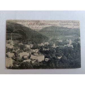 POCZTÓWKA DUSZNIKI ZDRÓJ BAD REINERZ PANORAMA PRZEDWOJENNA