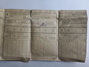 WĄCHOCK, RADOM, STARACHOWICE, MILLING CARD FOR MANUFACTURERS 1942