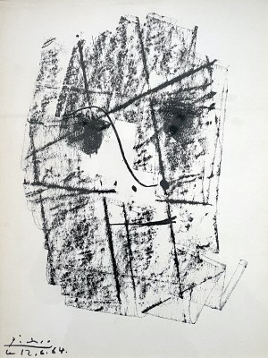 Pablo Picasso (1881-1973), Twarz (Le Visage - Hommage a Henry-Daniel Kahnweiler), Paryż, 1964