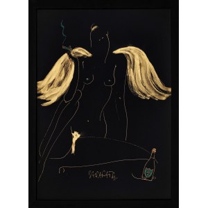 Joanna Sarapata, Žena ve zlatě s lahví, 2021