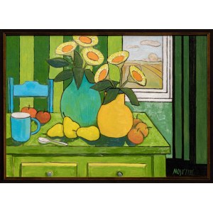 Michal Ostaniewicz, Still life on a green table, 2017