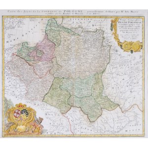 MAPA POLSKI, Johann Baptist Homann (spadkobiercy), Norymberga, 1750