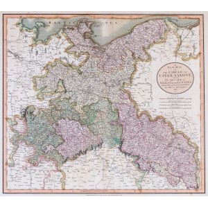 MAPA POMORZA ZACHODNIEGO, BRANDENBURGII, GÓRNEJ SAKSONII, ŚLĄSKA I ŁUŻYC, John Cary, Londyn, 1801