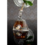 Whisky decanter decorated with silver and amber