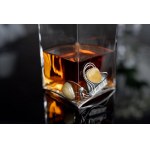 Whisky-Karaffe mit Silber und Bernstein verziert
