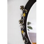 Mirror decorated with silver and amber