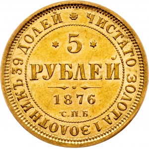 Alexander II., 5 Roubles 1876, СПБ-НІ