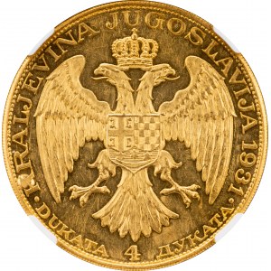 Alexander I., 4 Dukats 1931