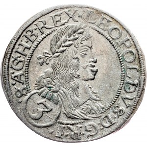 Leopold I., 3 Kreuzer 1664, Wien