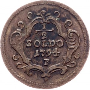 County of Gorizia, Franz I. (II.), 1/2 Soldo 1794, F