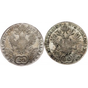 Franz I. (II.), 20 Kreuzer 1808, 1830, A, C