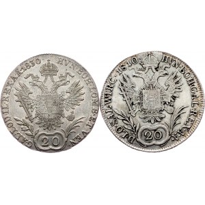 Franz I. (II.), 20 Kreuzer 1810, 1830, A, C